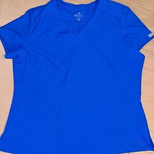 Med Couture Women's Short Sleeve Royal Blue Top